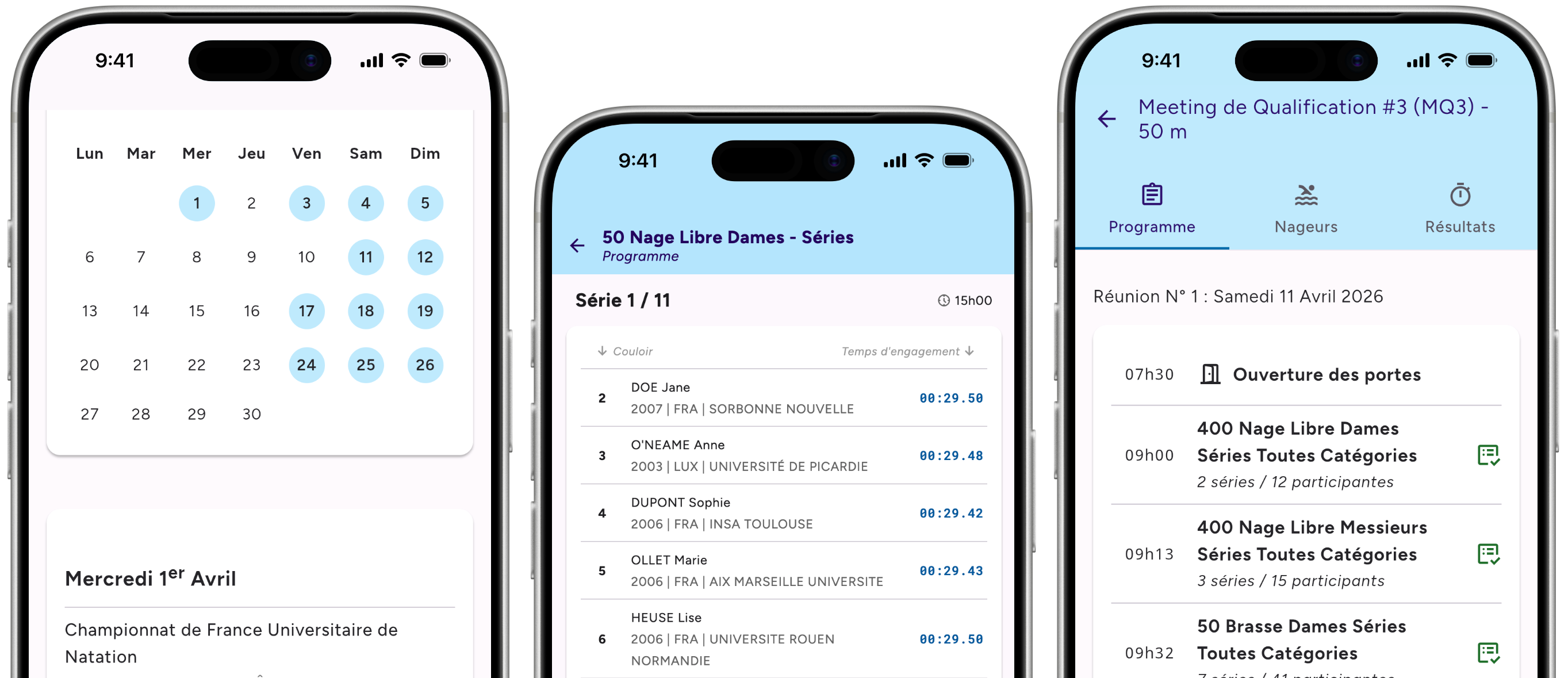 Principales fonctionnalités